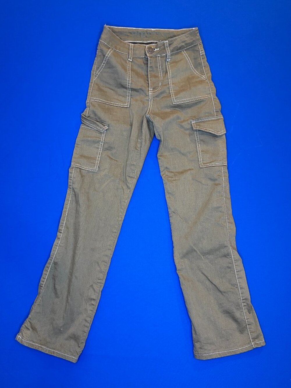 Womens/Girls Cargo Pants, Army Green, X-Small, 00 Jeans, V.I.P JEANS